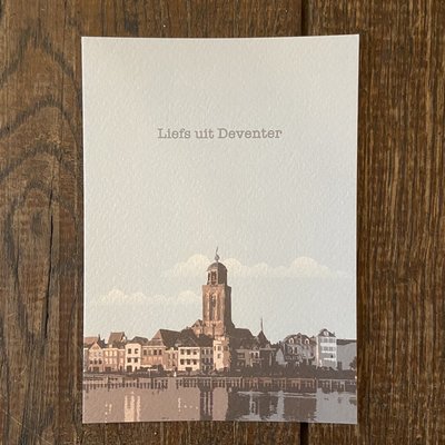 Ansichtkaart: Liefs uit Deventer