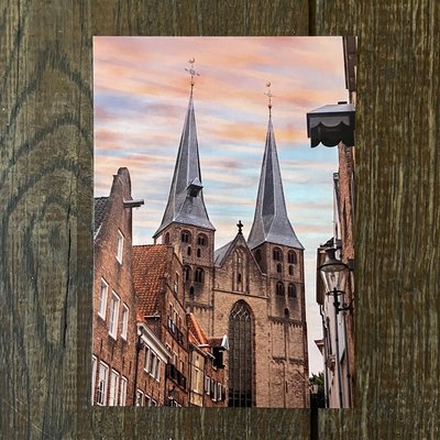 Ansichtkaart: Bergkerk Deventer Kleur