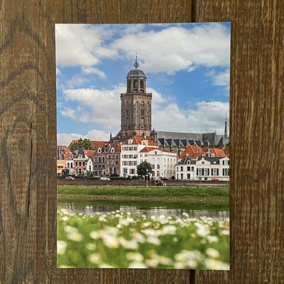 Ansichtkaart: Deventer Lebuïnuskerk kleur
