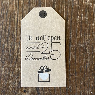 Kerstkaartje 25 december