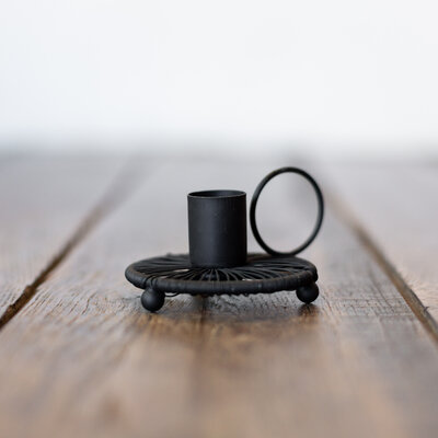 Kandelaar draad zwart 