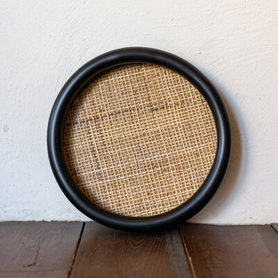 Dienblad zwart / bruin 30 cm