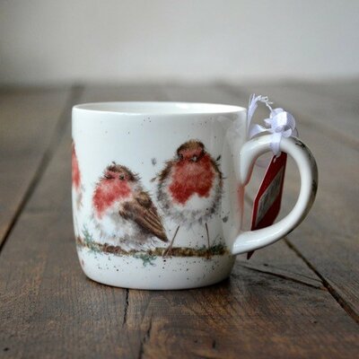 Wrendale mok Kerst roodborstje