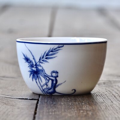 Heinen Delfts blauw - Dipschaaltje Aapjes