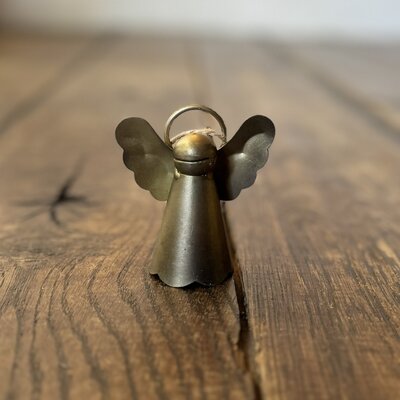 Metalen engel goud klein