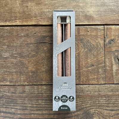 Bronze DINERKAARS B.O. 2ST ANTIEK RUSTIEK WAX 23CM