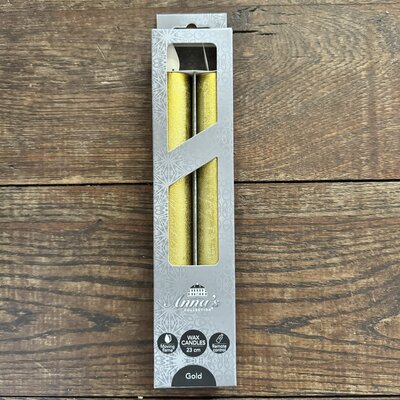 Gouden DINERKAARS B.O. 2ST ANTIEK RUSTIEK WAX 23CM