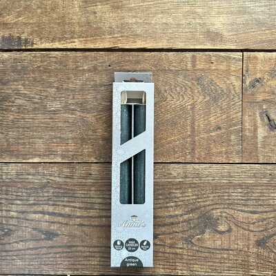 Green antique DINERKAARS B.O. 2ST ANTIEK RUSTIEK WAX 23CM