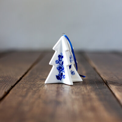 Heinen Delfts Blauw -  Kerstornament kerstboom 