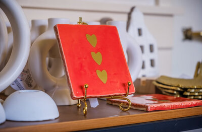 Tegeltje - Rood hart