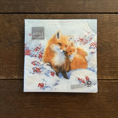 Servetten vosjes winter Servetten vosjes winter