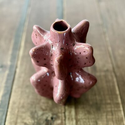 Aardewerk vaas murkey bordeaux