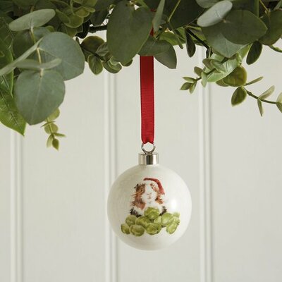 Wrendale Designs Kerstbal Cavia - Sprouts