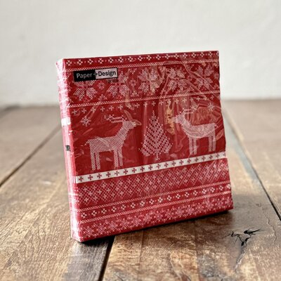 Servetten kerst rood